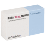Ritalin 10mg verpakking 30 tabletten Novartis methylfenidaat