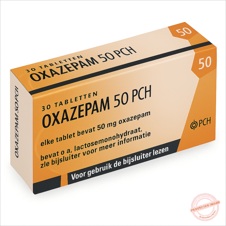 Doosje Oxazepam 50 mg PCH, 30 tabletten &ndash; kalmeringsmiddel bij angst, spanning en slapeloosheid