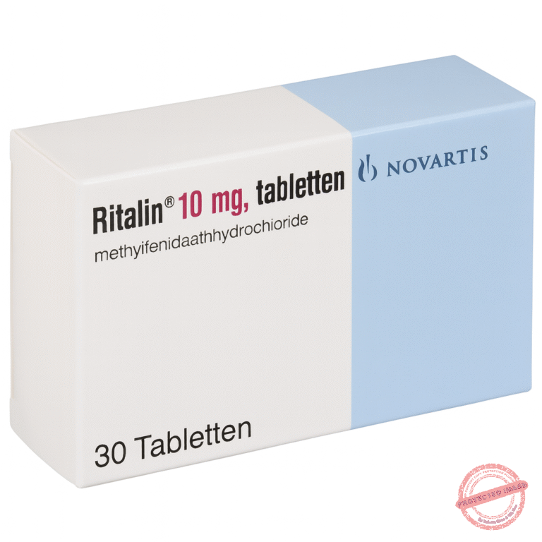 Ritalin 10mg verpakking 30 tabletten Novartis methylfenidaat