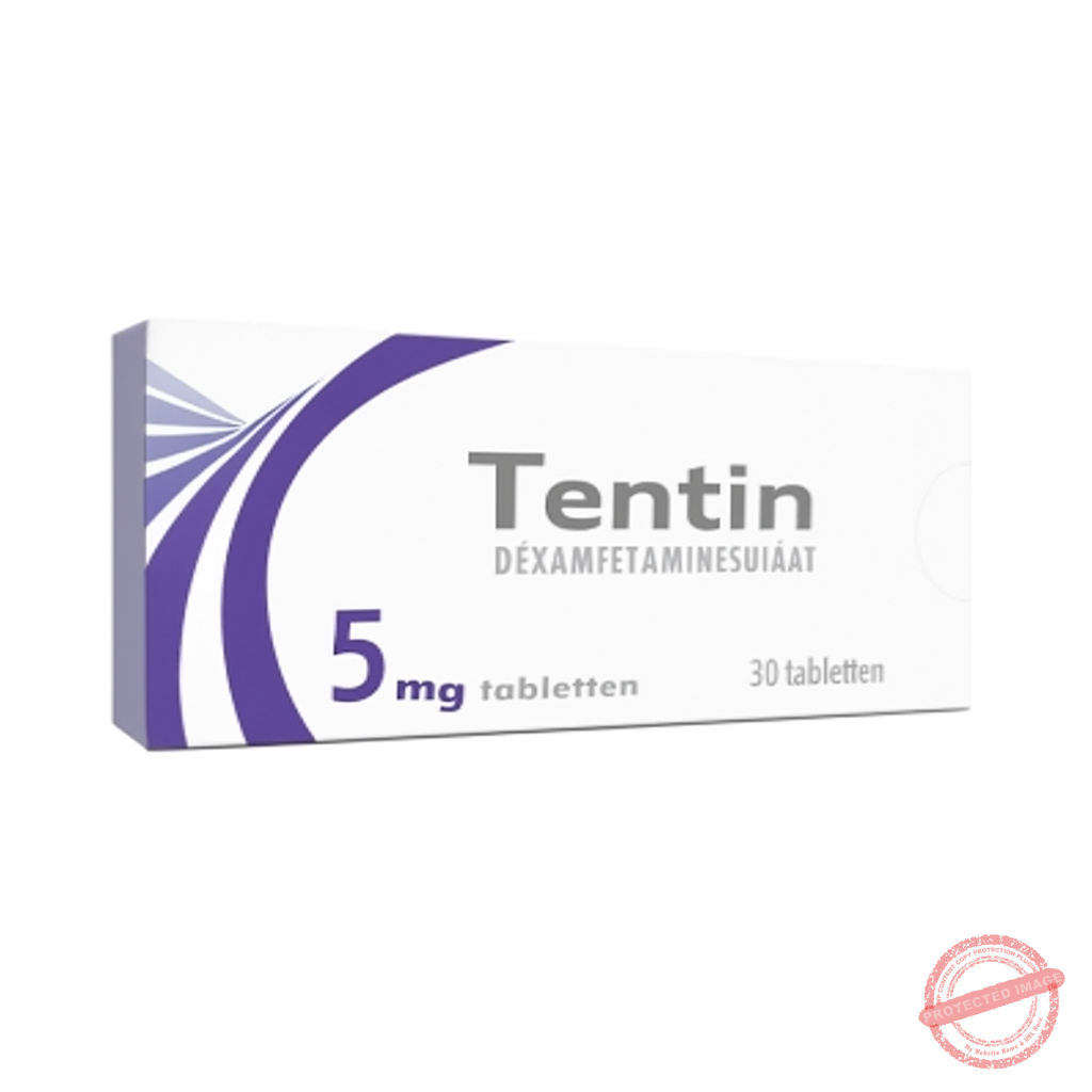Tentin 5 mg verpakking – dexamfetaminesulfaat tabletten (30 stuks)